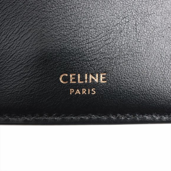 Celine Saise Trifold Wallet Leather Black - Picture 9 of 9